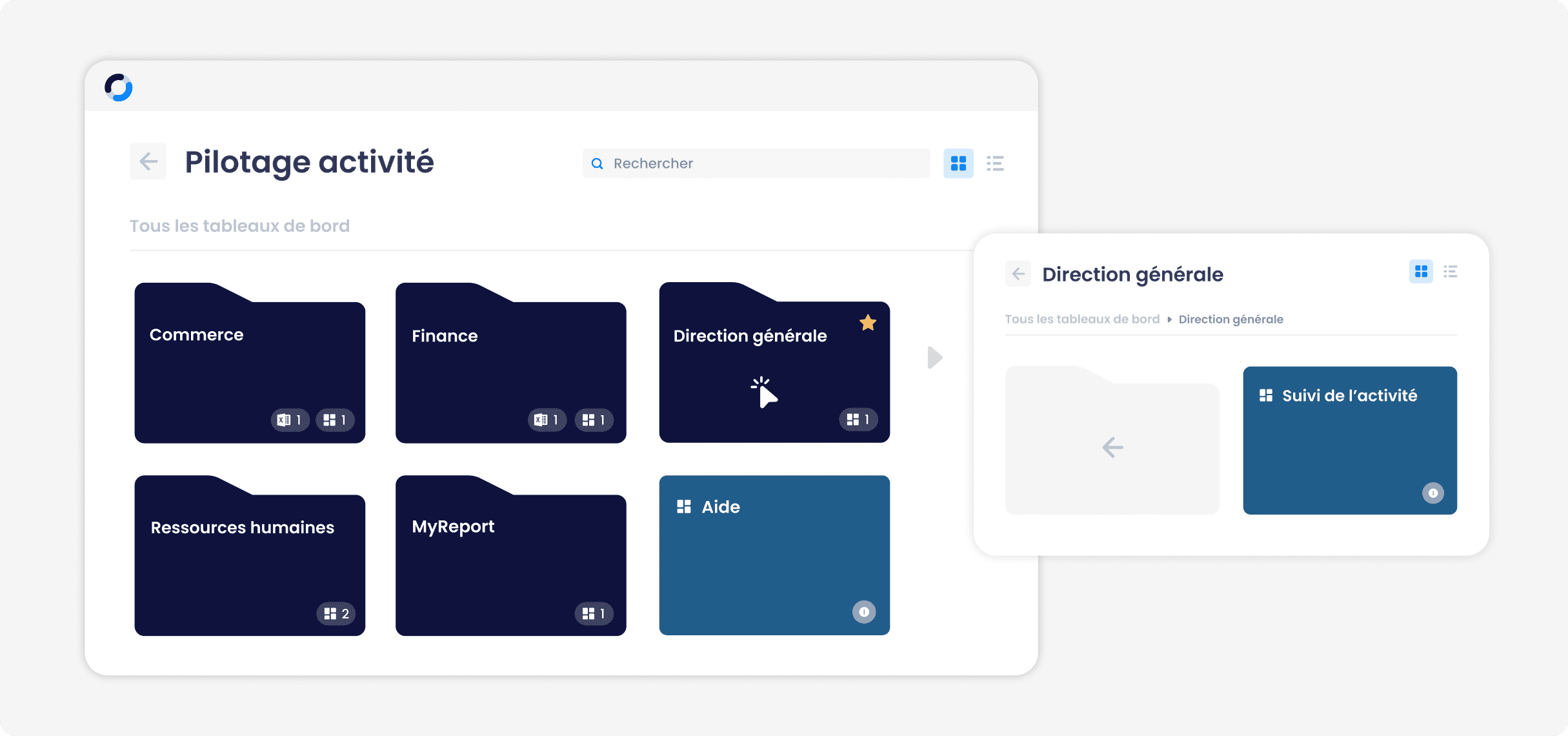 Page DG - KPI onglet 1